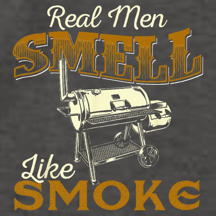 Real Men Smell Like Smoke  Pitmaster BBQ Smoker Grilling Vector Backpack