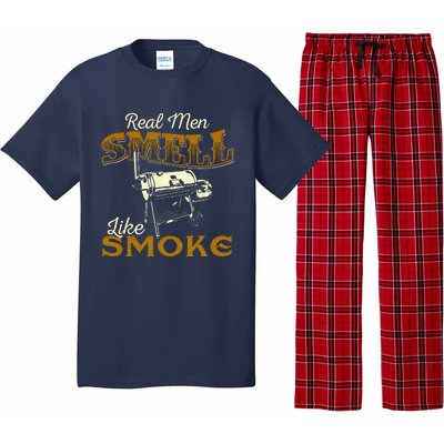 Real Men Smell Like Smoke  Pitmaster BBQ Smoker Grilling Pajama Set