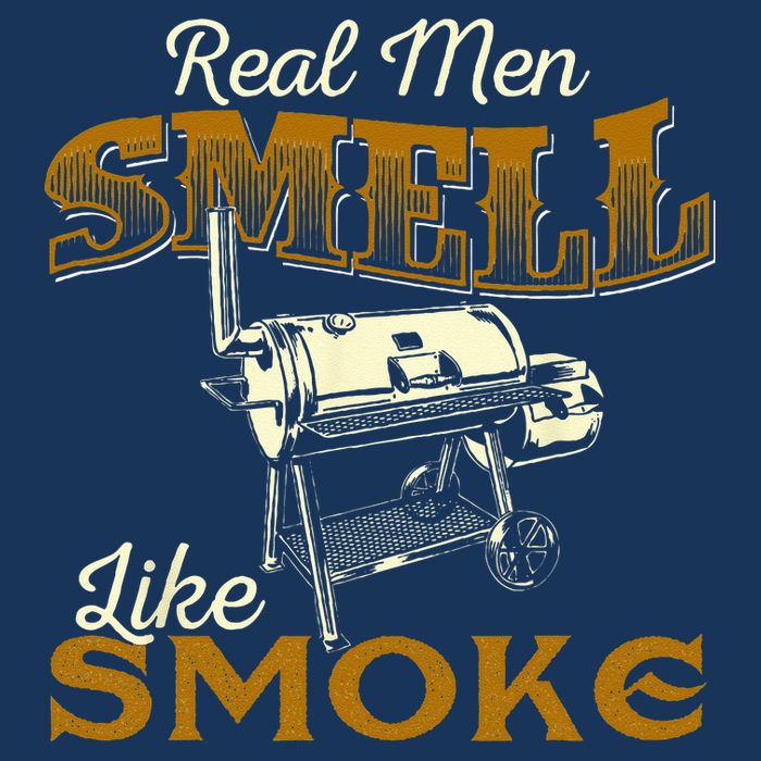 Real Men Smell Like Smoke  Pitmaster BBQ Smoker Grilling 16 in Basic Backpack