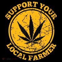 Retro Marijuana Support Your Local Farmer Cannabis Weed Stripe Pom Pom Beanie