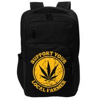 Retro Marijuana Support Your Local Farmer Cannabis Weed Impact Tech Backpack
