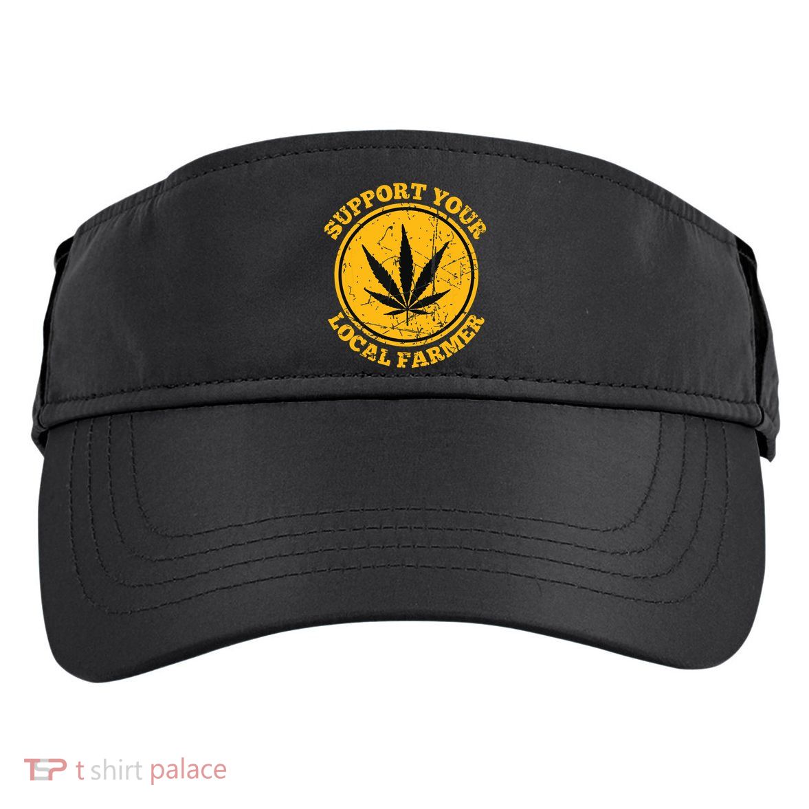 Retro Marijuana Support Your Local Farmer Cannabis Weed Adult Drive Performance Visor