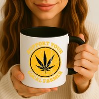 Retro Marijuana Support Your Local Farmer Cannabis Weed Mug