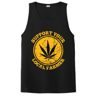 Retro Marijuana Support Your Local Farmer Cannabis Weed PosiCharge Competitor Tank