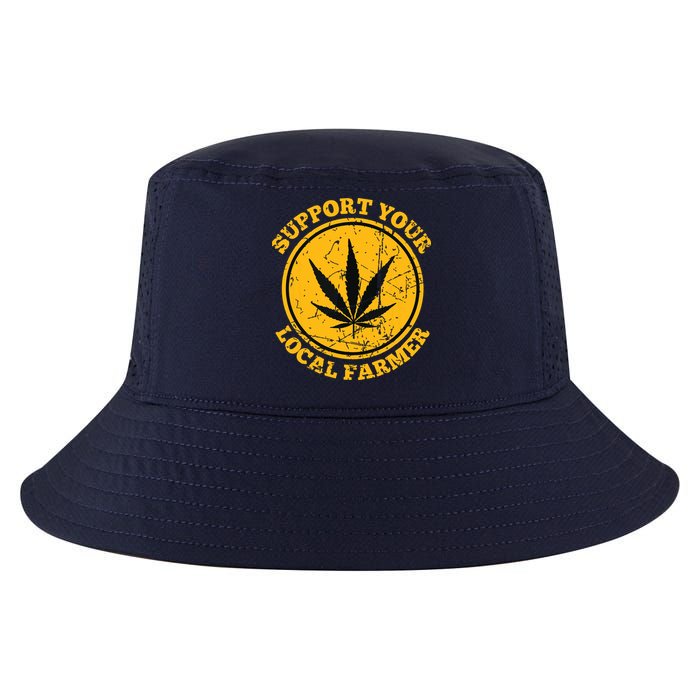 Retro Marijuana Support Your Local Farmer Cannabis Weed Cool Comfort Performance Bucket Hat