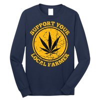Retro Marijuana Support Your Local Farmer Cannabis Weed Long Sleeve Shirt