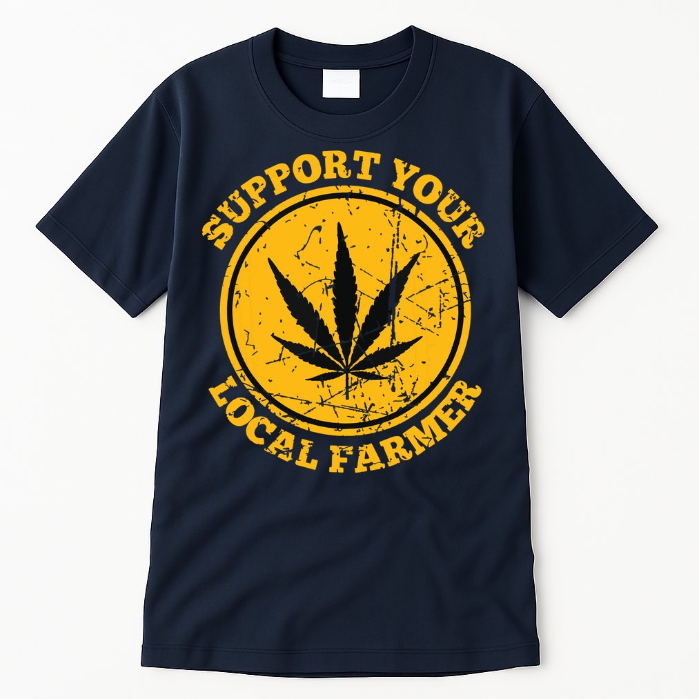 Retro Marijuana Support Your Local Farmer Cannabis Weed Tall T-Shirt