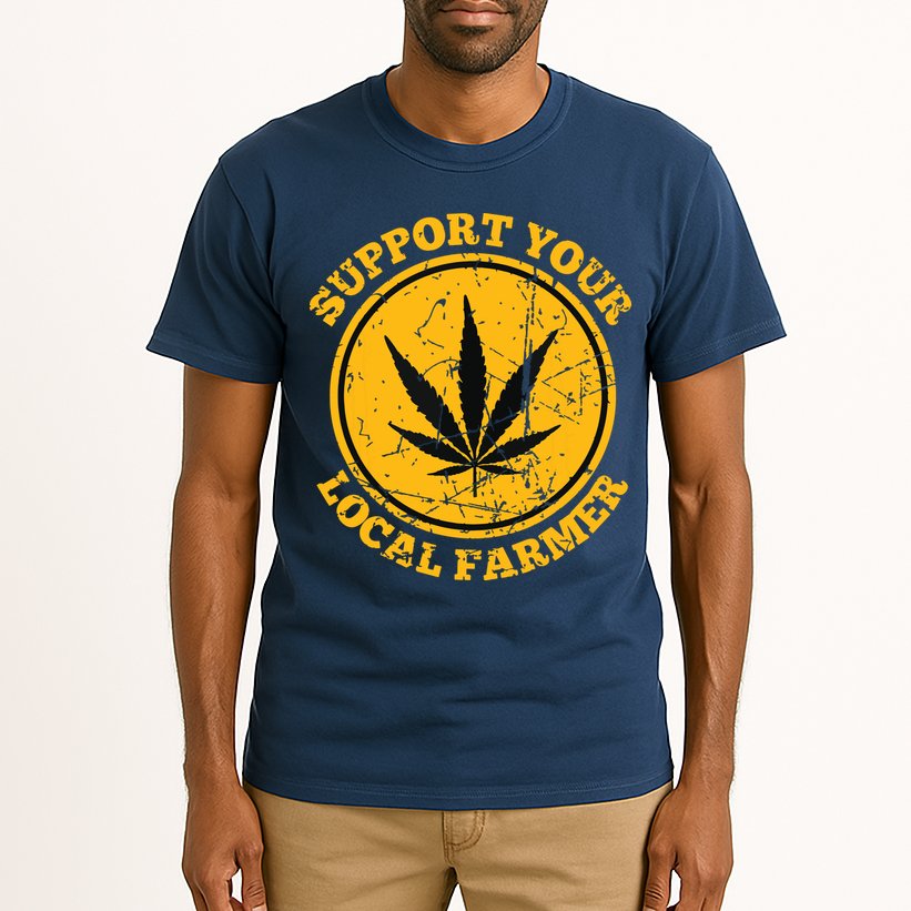 Retro Marijuana Support Your Local Farmer Cannabis Weed Tall T-Shirt
