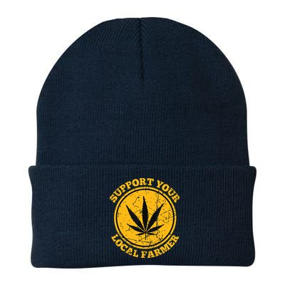 Retro Marijuana Support Your Local Farmer Cannabis Weed Beanie