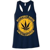 Retro Marijuana Support Your Local Farmer Cannabis Weed Womens Tank Top
