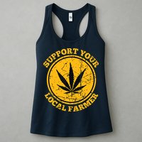Retro Marijuana Support Your Local Farmer Cannabis Weed Womens Tank Top