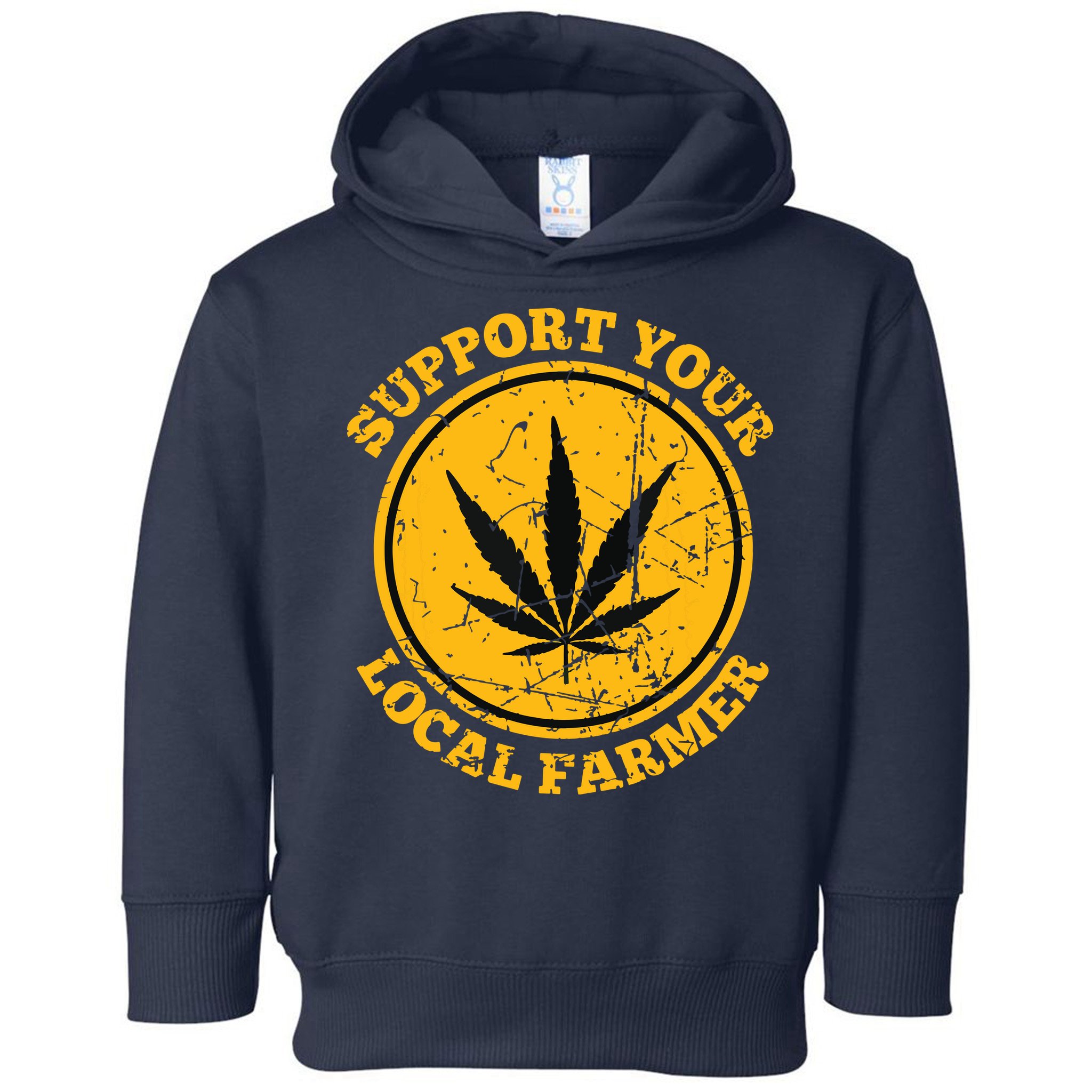 Retro Marijuana Support Your Local Farmer Cannabis Weed Toddler Hoodie