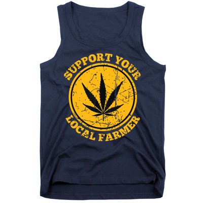 Retro Marijuana Support Your Local Farmer Cannabis Weed Tank Top