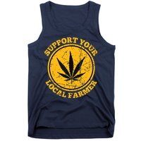 Retro Marijuana Support Your Local Farmer Cannabis Weed Tank Top
