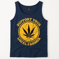 Retro Marijuana Support Your Local Farmer Cannabis Weed Tank Top