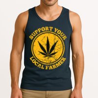 Retro Marijuana Support Your Local Farmer Cannabis Weed Tank Top