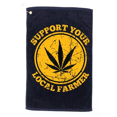 Retro Marijuana Support Your Local Farmer Cannabis Weed Golf Towel