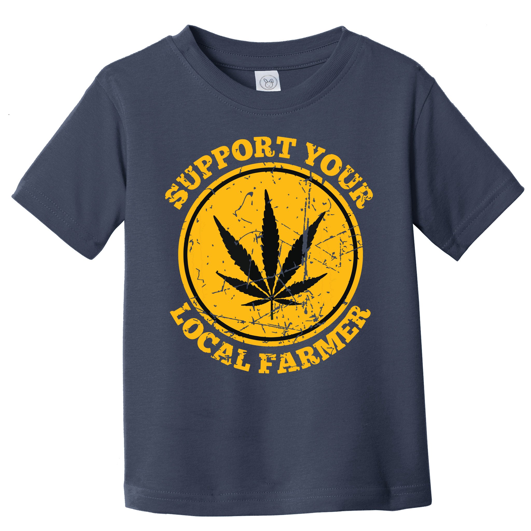 Retro Marijuana Support Your Local Farmer Cannabis Weed Toddler T-Shirt