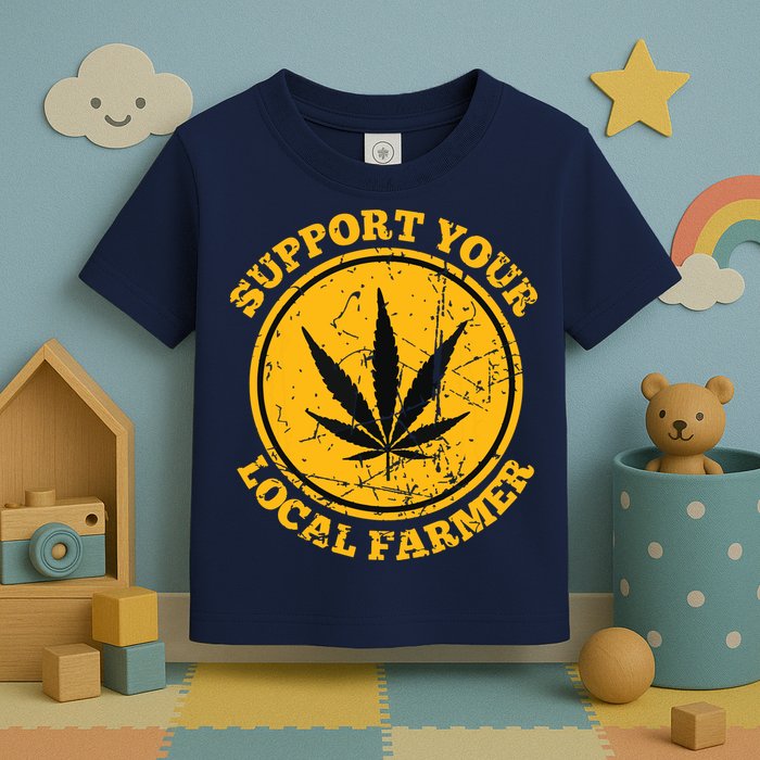Retro Marijuana Support Your Local Farmer Cannabis Weed Toddler T-Shirt