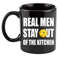 Real Men Say Out Of The Kitchen Pickleball Funny 11oz C Handle Ceramic Mug