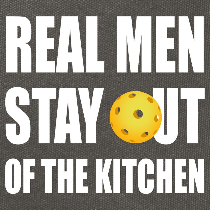 Real Men Say Out Of The Kitchen Pickleball Funny Cotton Canvas Backpack