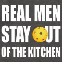 Real Men Say Out Of The Kitchen Pickleball Funny Vector Backpack