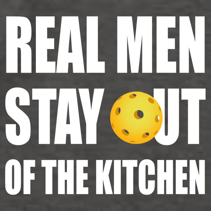 Real Men Say Out Of The Kitchen Pickleball Funny Vector Backpack