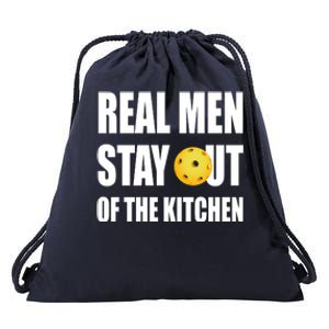 Real Men Say Out Of The Kitchen Pickleball Funny Drawstring Bag