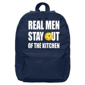 Real Men Say Out Of The Kitchen Pickleball Funny 16 in Basic Backpack