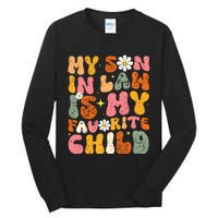 Retro My Son In Law Is My Favorite Child Funny Mother In Law Retro Tall Long Sleeve T-Shirt