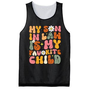 Retro My Son In Law Is My Favorite Child Funny Mother In Law Retro Mesh Reversible Basketball Jersey Tank