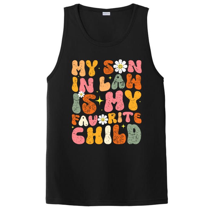 Retro My Son In Law Is My Favorite Child Funny Mother In Law Retro PosiCharge Competitor Tank