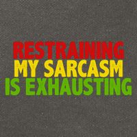 Restraining My Sarcasm Is Exhausting Cotton Canvas Backpack