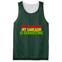 Restraining My Sarcasm Is Exhausting Mesh Reversible Basketball Jersey Tank
