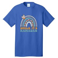 Ramadan Mubarak Smile Its Ramadan Muslim Islamic Fasting Gift Tall T-Shirt