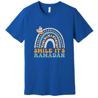 Ramadan Mubarak Smile Its Ramadan Muslim Islamic Fasting Gift Premium T-Shirt