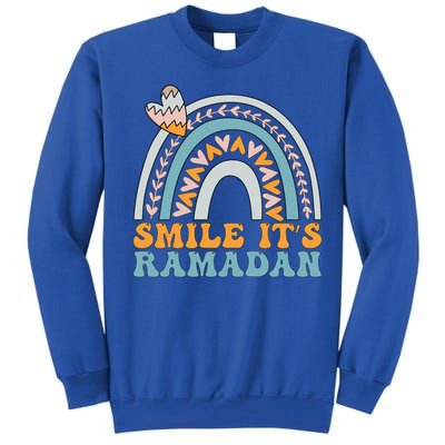 Ramadan Mubarak Smile Its Ramadan Muslim Islamic Fasting Gift Tall Sweatshirt