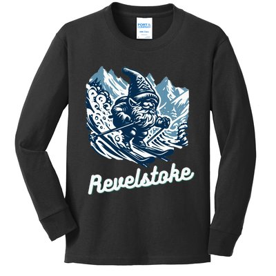 Revelstoke Mountain Ski Resort Gnome Adventure Hike Camp Kids Long Sleeve Shirt