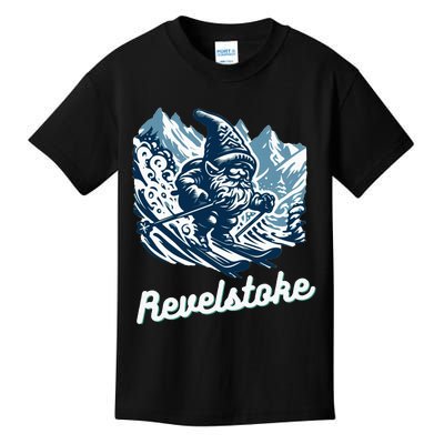 Revelstoke Mountain Ski Resort Gnome Adventure Hike Camp Kids T-Shirt