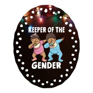  Keeper of the Gender Reveal Ceramic Oval Ornament