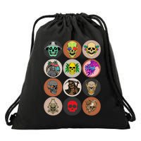 Rock music skulls make a style statement Drawstring Bag