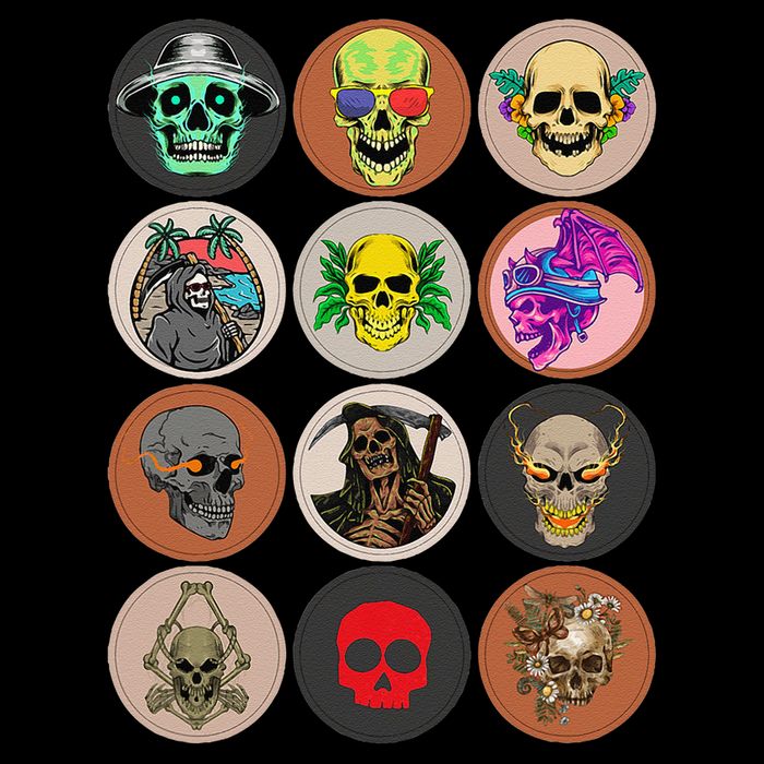 Rock music skulls make a style statement Flat Bill Trucker Hat