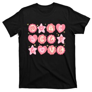 Retro More Self Love Groovy Valentine Heart Retro T-Shirt