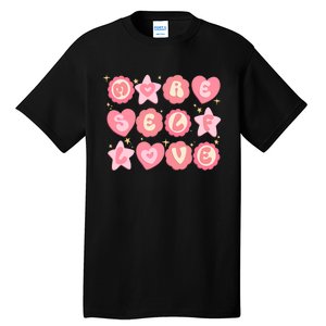 Retro More Self Love Groovy Valentine Heart Retro Tall T-Shirt