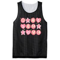 Retro More Self Love Groovy Valentine Heart Retro Mesh Reversible Basketball Jersey Tank