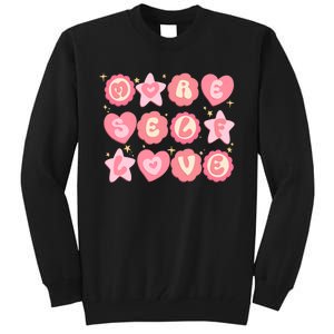 Retro More Self Love Groovy Valentine Heart Retro Tall Sweatshirt