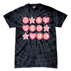 Retro More Self Love Groovy Valentine Heart Retro Tie-Dye T-Shirt