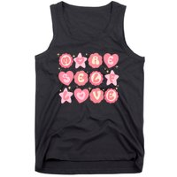 Retro More Self Love Groovy Valentine Heart Retro Tank Top