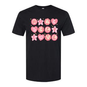 Retro More Self Love Groovy Valentine Heart Retro Softstyle CVC T-Shirt