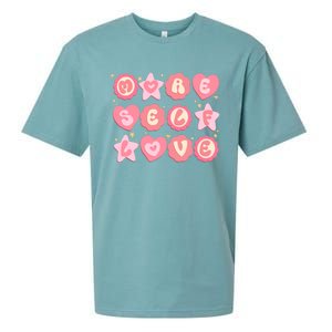 Retro More Self Love Groovy Valentine Heart Retro Sueded Cloud Jersey T-Shirt